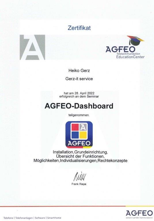 2022 Agfeo Dashboard Heiko Gerz